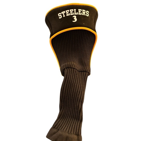 Pittsburgh Steelers Black Driver Cover Logo Golf Club Team Golf New Faux Leather - Picture 3 of 3